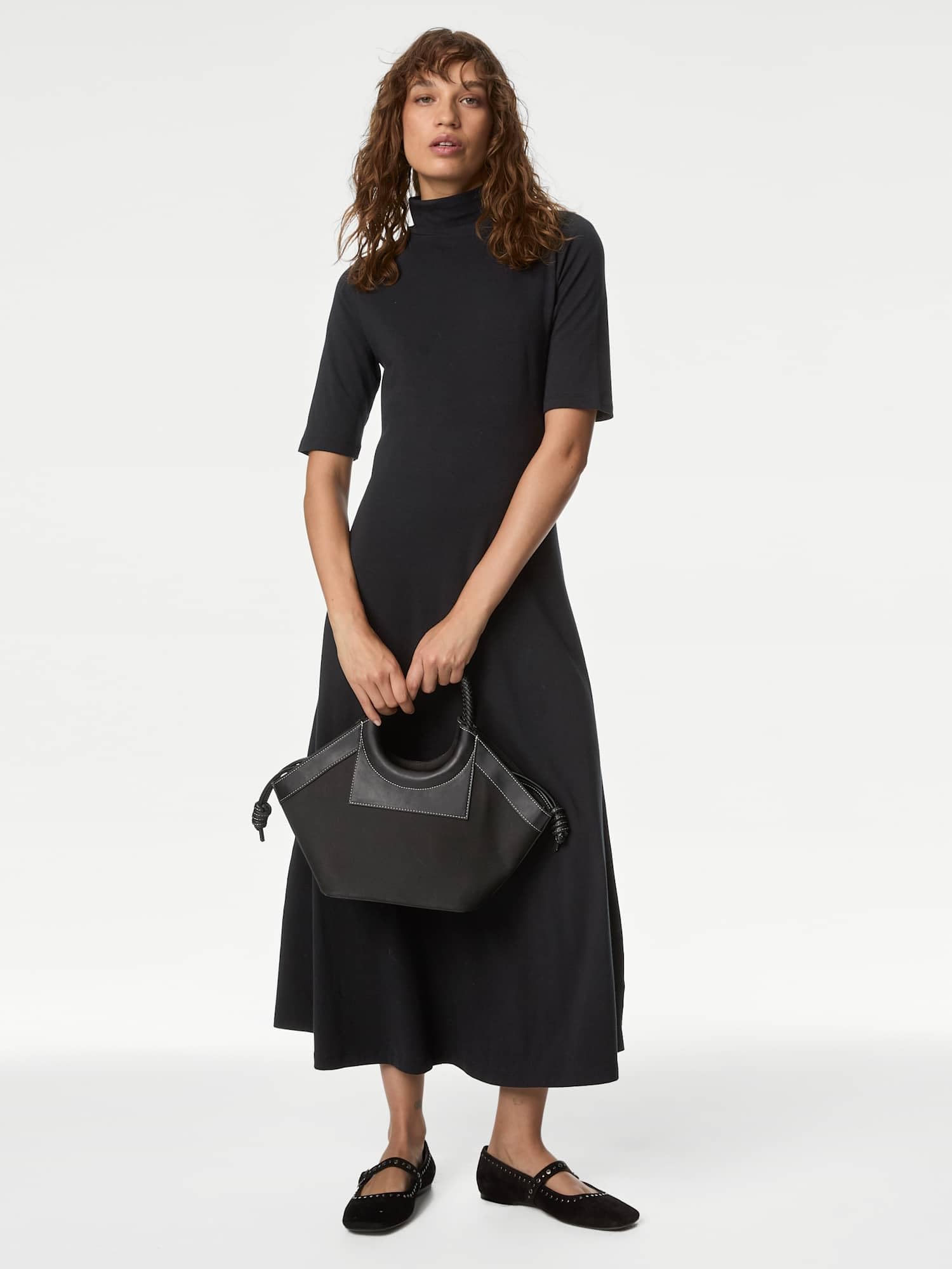 Marks & Spencer Robe Midaxi Coupe Droite en Coton