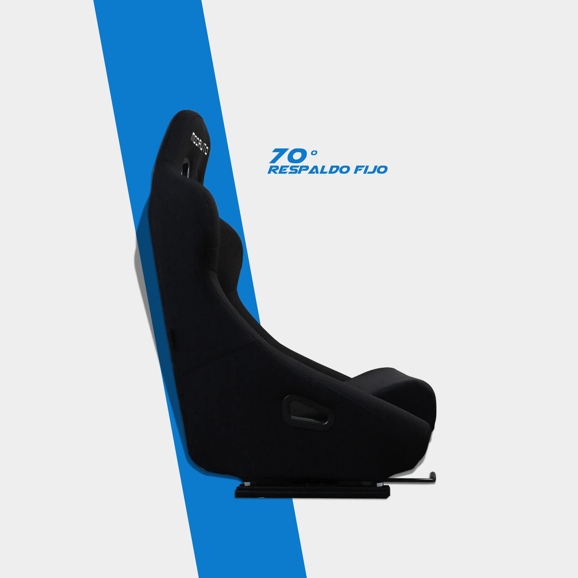 M MODAUTO Asiento Deportivo para Coches,Baquet Deportivo de Tela,Adaptable para Coches,Modelo NW-N001,Negro