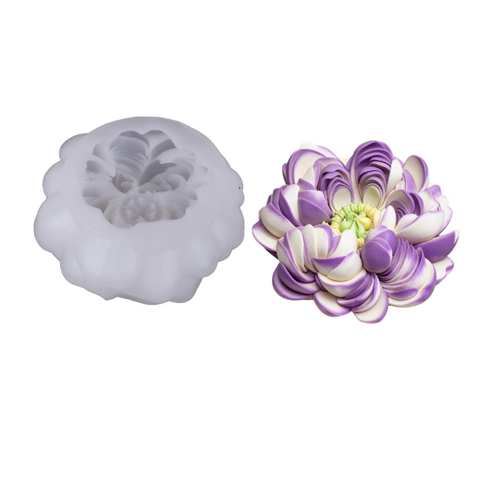 Buxuaaaa Peony Silicone Mold for Mousses Cakes Chocolate Ice Cream Baking Tool Dishwasher Safe for Celebration Parties Dishwasher Safe Baking Mold