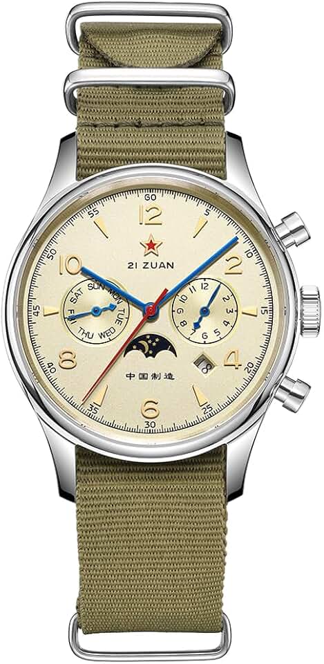 Relógio de pulso masculino clássico mecânico automático Seagull ST1654