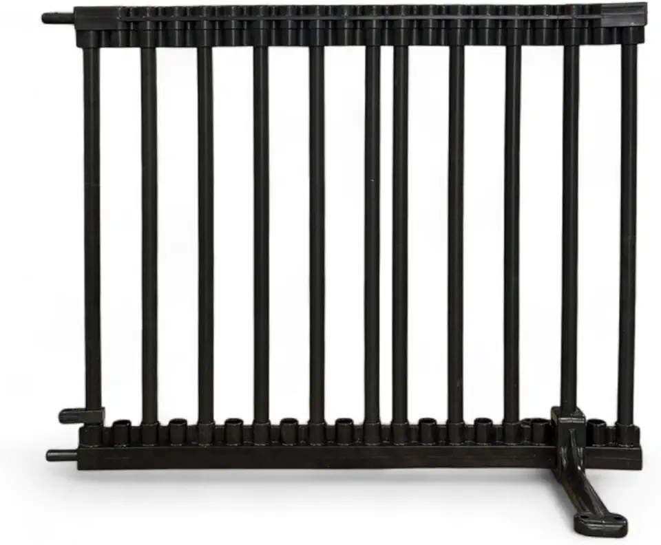 Grade Modular para Piscina e Jardim segurança Infantil e Pet Alturas 60cm 80cm 100cm Espaçamento 5cm Entre Grades Segurança Externa Extensível e Resistente Grade de Proteção (Preto, 60cm Altura)