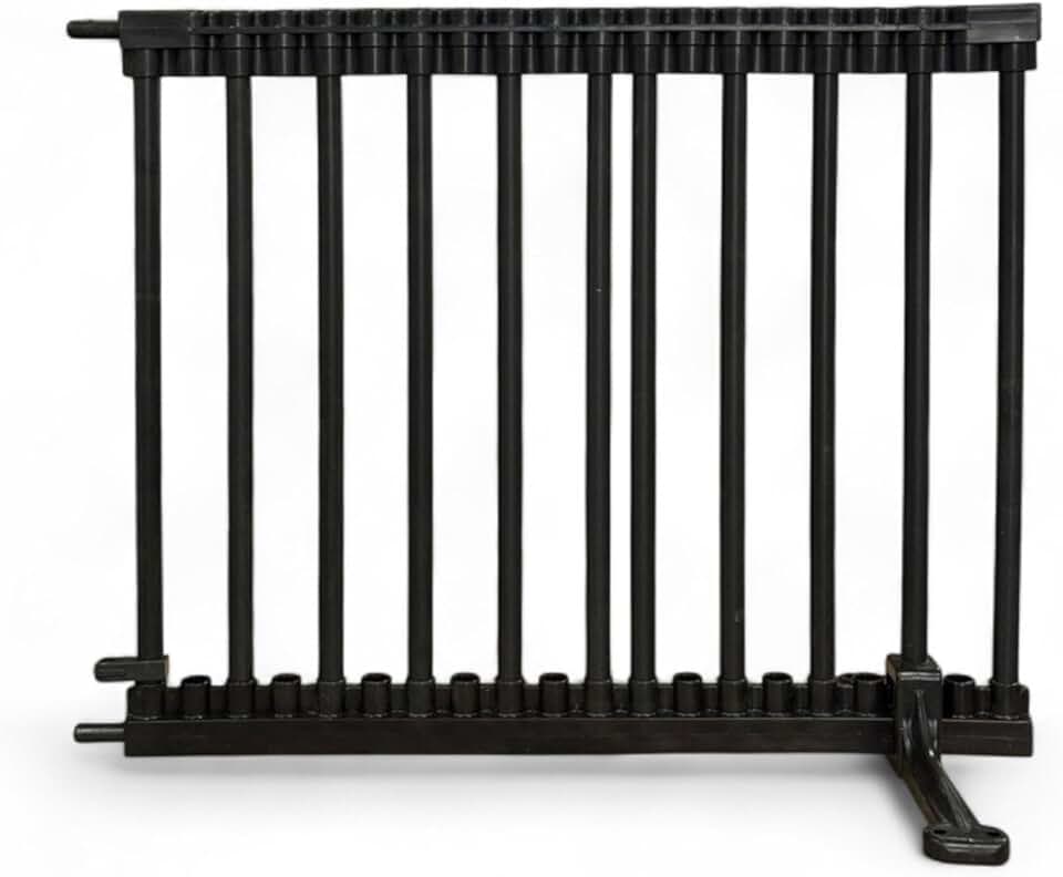 Grade Modular para Piscina e Jardim segurança Infantil e Pet Alturas 60cm 80cm 100cm Espaçamento 5cm Entre Grades Segurança Externa Extensível e Resistente Grade de Proteção (Preto, 60cm Altura)