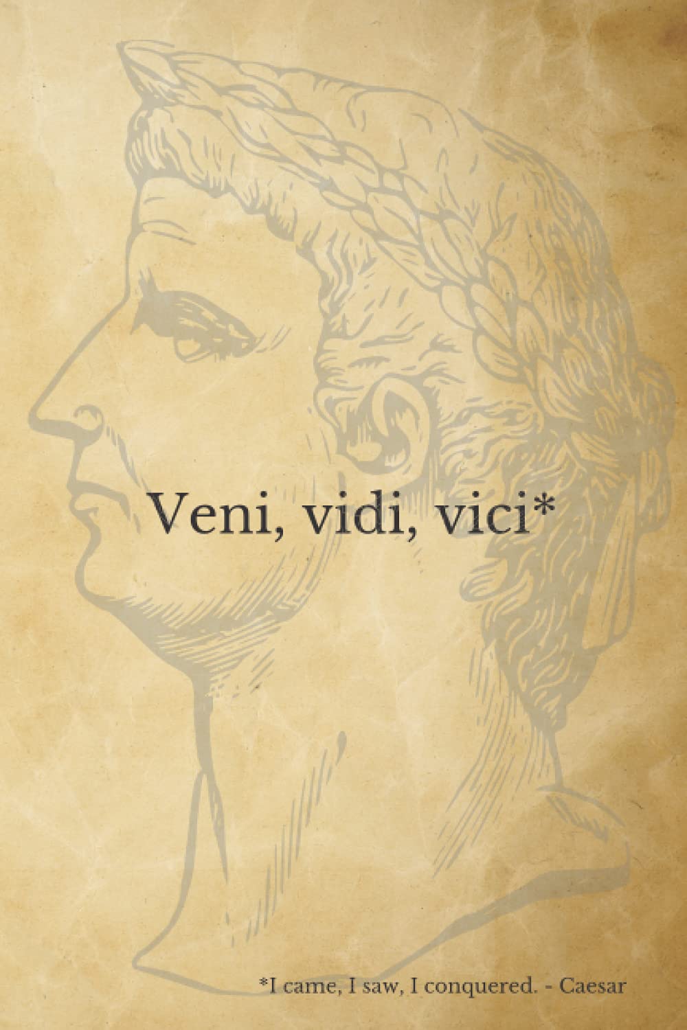 Latin Quote Notebook/ "Veni, vidi, vici" Paperback [ 120 pages / Unlined / 6x9 inch / Cream Colour ]: 15x22 cm Unlined Notebook ( I came, I saw, I conquered. - Caesar )