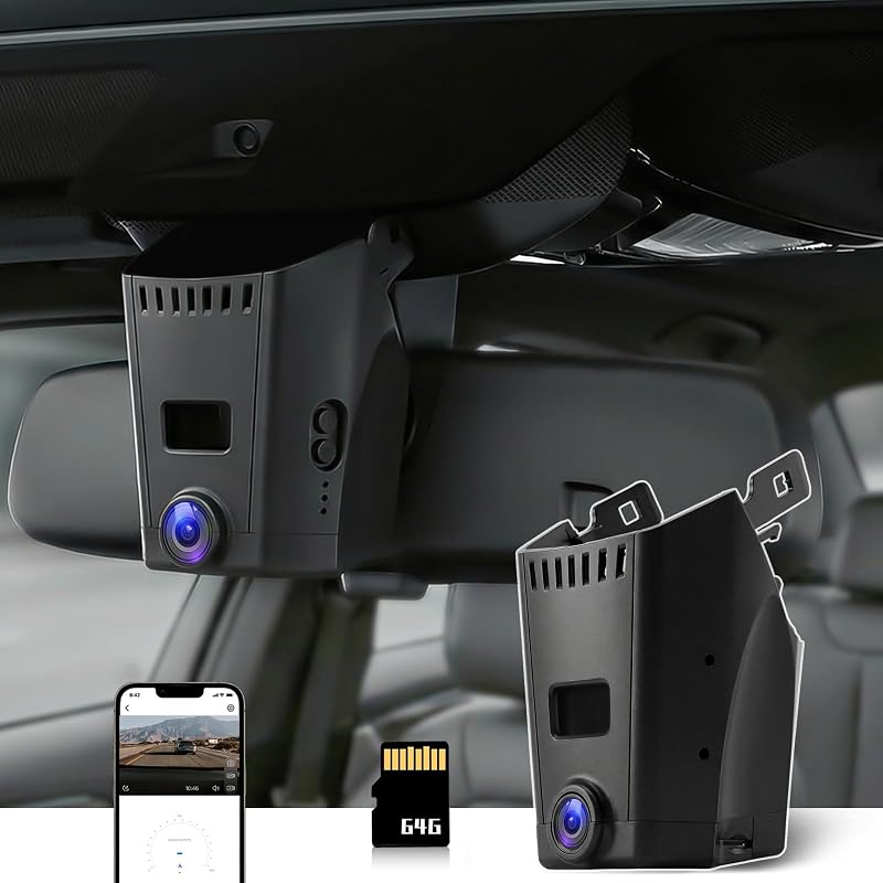 4K Dash Cam for 2018-2023 BMW 5 Series (530i/540i/530e/M550i) and 7 Series (740i/750i/M760i/745e/ALPINA B7), OEM Hidden Dash Camera with WiFi APP, Night Vision, G-Sensor, 64GB Card