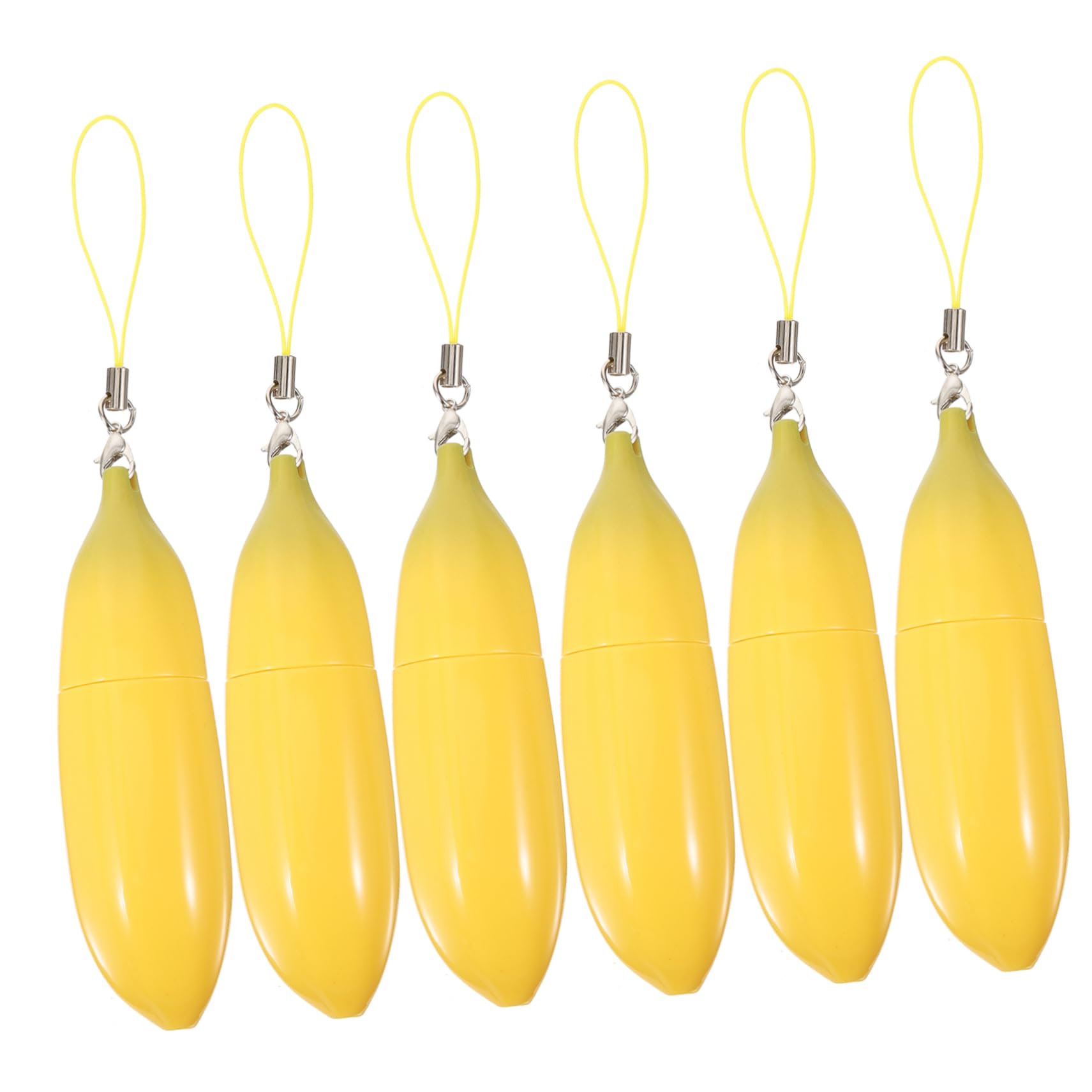 5 Series Tubo De Labial Refillable De Banana De Contenedores Vacíos De Cosméticos Para Diy 6 Piezas X 5