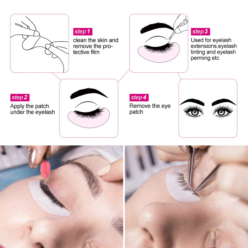 Lunamoon 150 works Eye Pads for Eyelash Extension Pads Eyelash Extension Pad Eyelash Lifting Pad Eye Gel Patch for Eyelash Extensions Eyelash Pads (Purple150) - Image 3