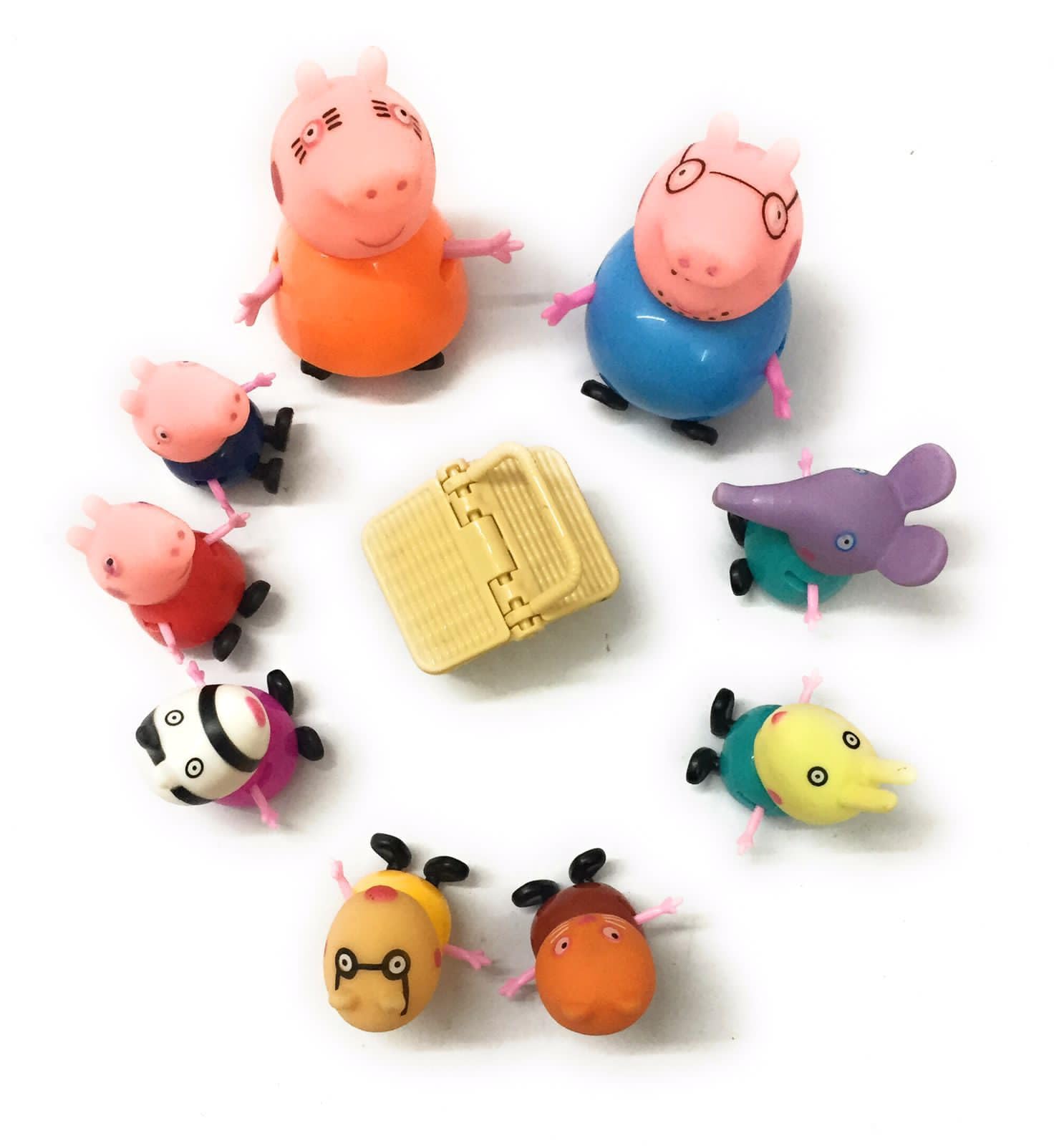 TD CREATIONS Cartoon Character Mini Action Figures - Cute Pig Family Paradise Toy Set - Best Gift for Boys and Girls