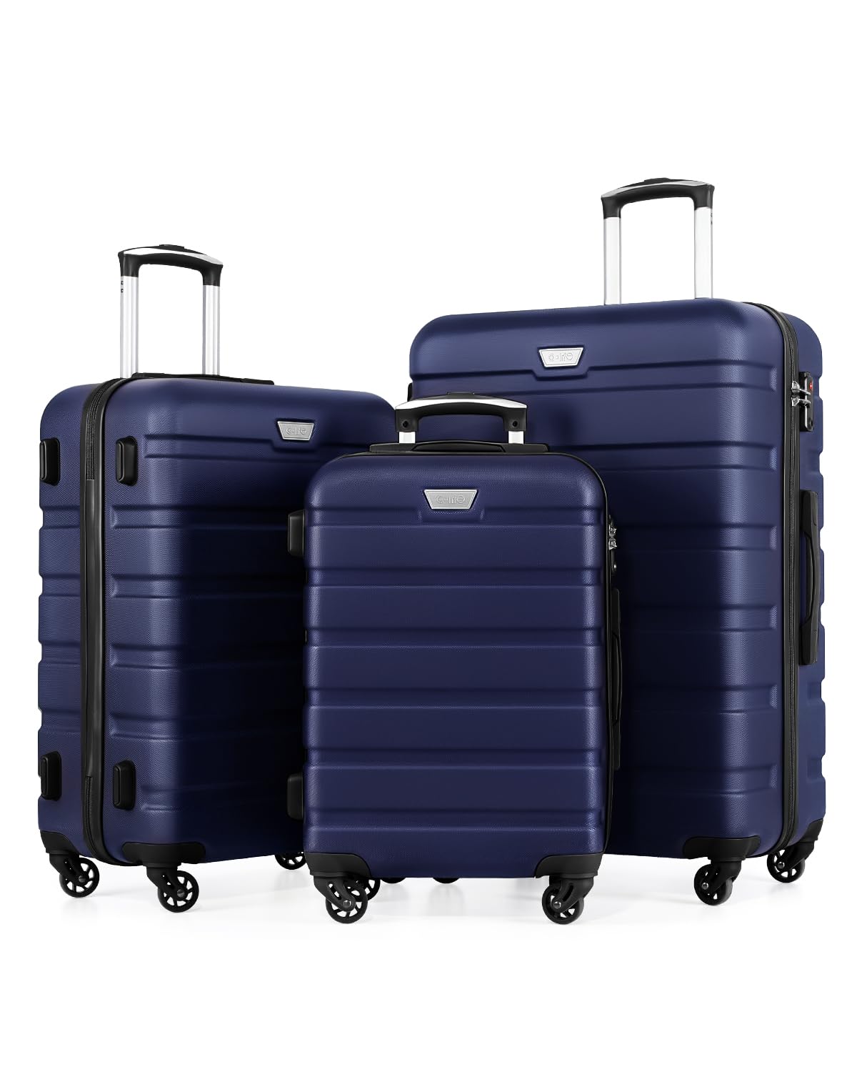 COOLIFE Hartschalen-Koffer Trolley Rollkoffer Reisekoffer ardschale Boardcase Handgepäck mit TSA-Schloss und 4 Rollen