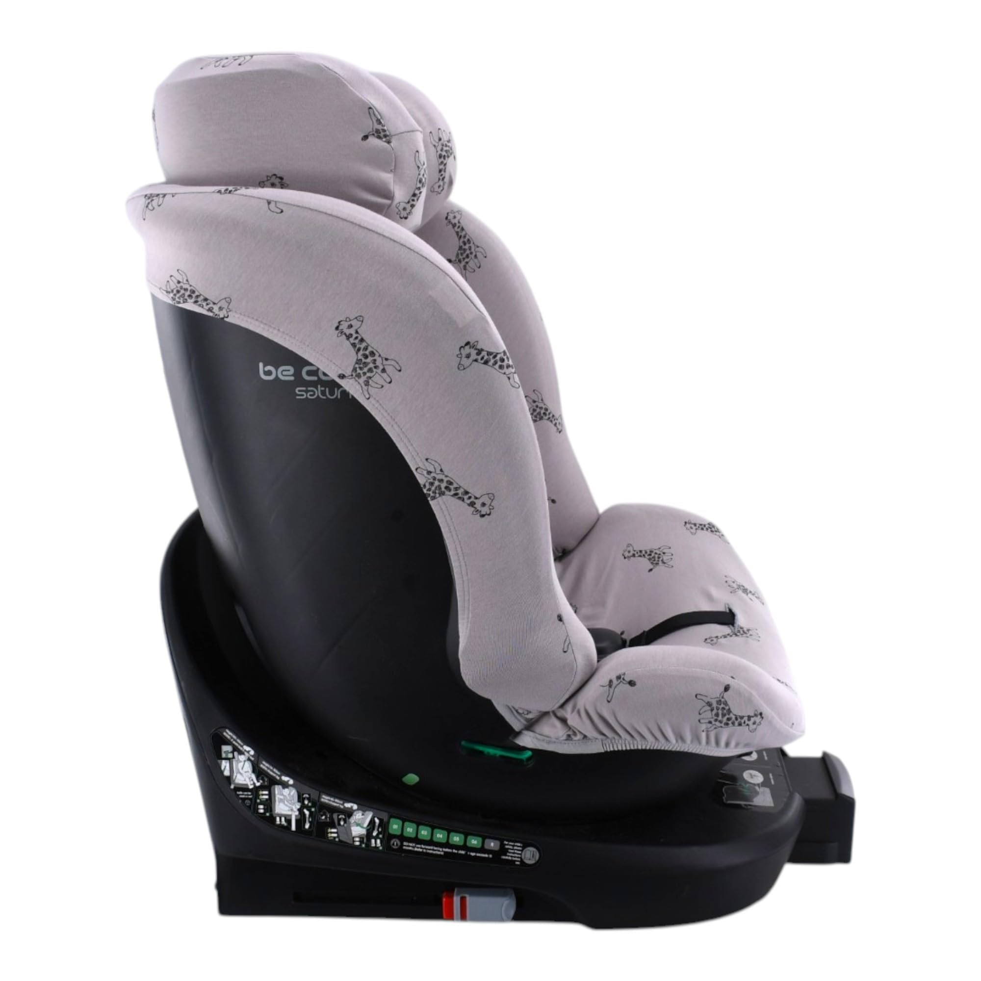 JYOKO Kids Bezug für Autositz, Baumwolle, kompatibel mit BeCool Saturn, atmungsaktive Baumwolle, ganzjährige Verwendung, entworfen und hergestellt in Barcelona, weißer Stern