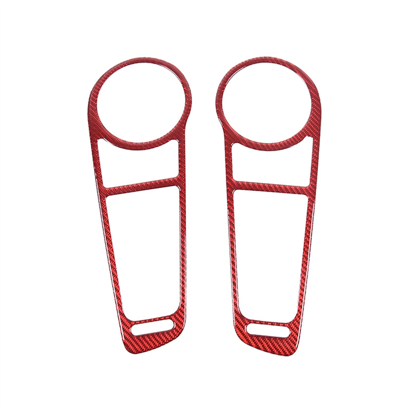 Hmjdz Carbon Fiber Red Car Part For Kia For Soul For Am 2009-2013 2012 2011 2010 Car Dashboard Air Vent Decorative Frame Sticker Carbon Fiber Interior Accessories 2 Pcs(Carbon Fiber Red)