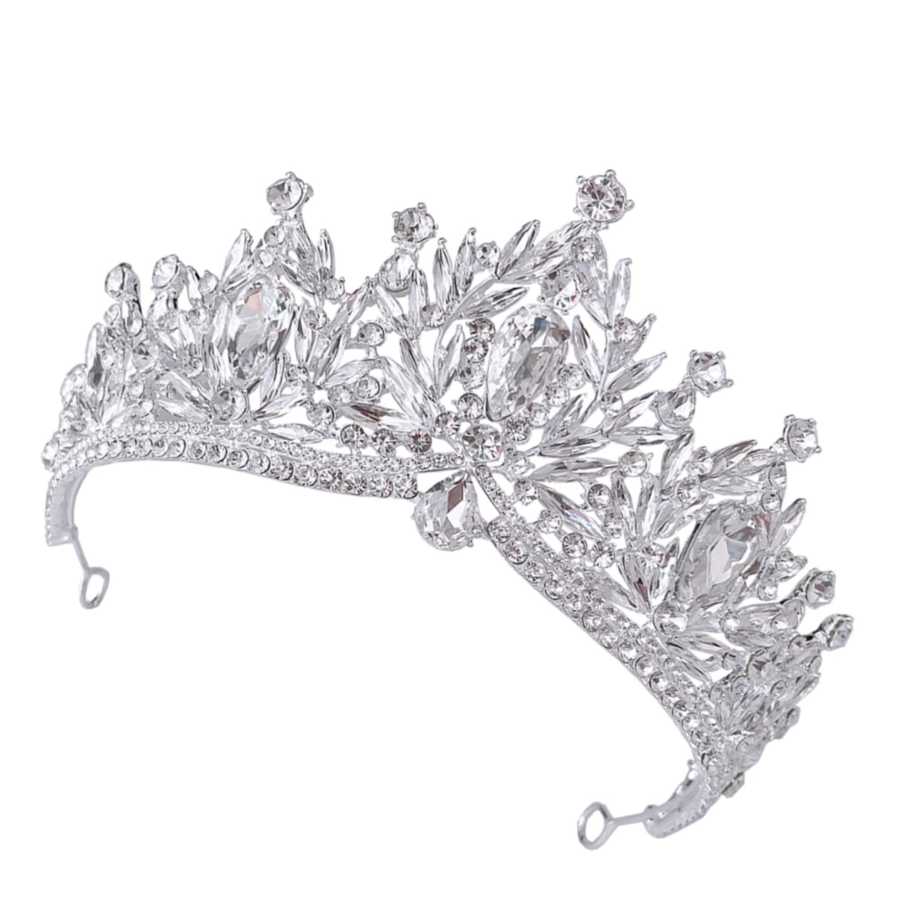 Beatifufu tiara accesorio para el cabello para de diamantes de imitación de tocados de novia coronas para novias coronas para de metal de zinc