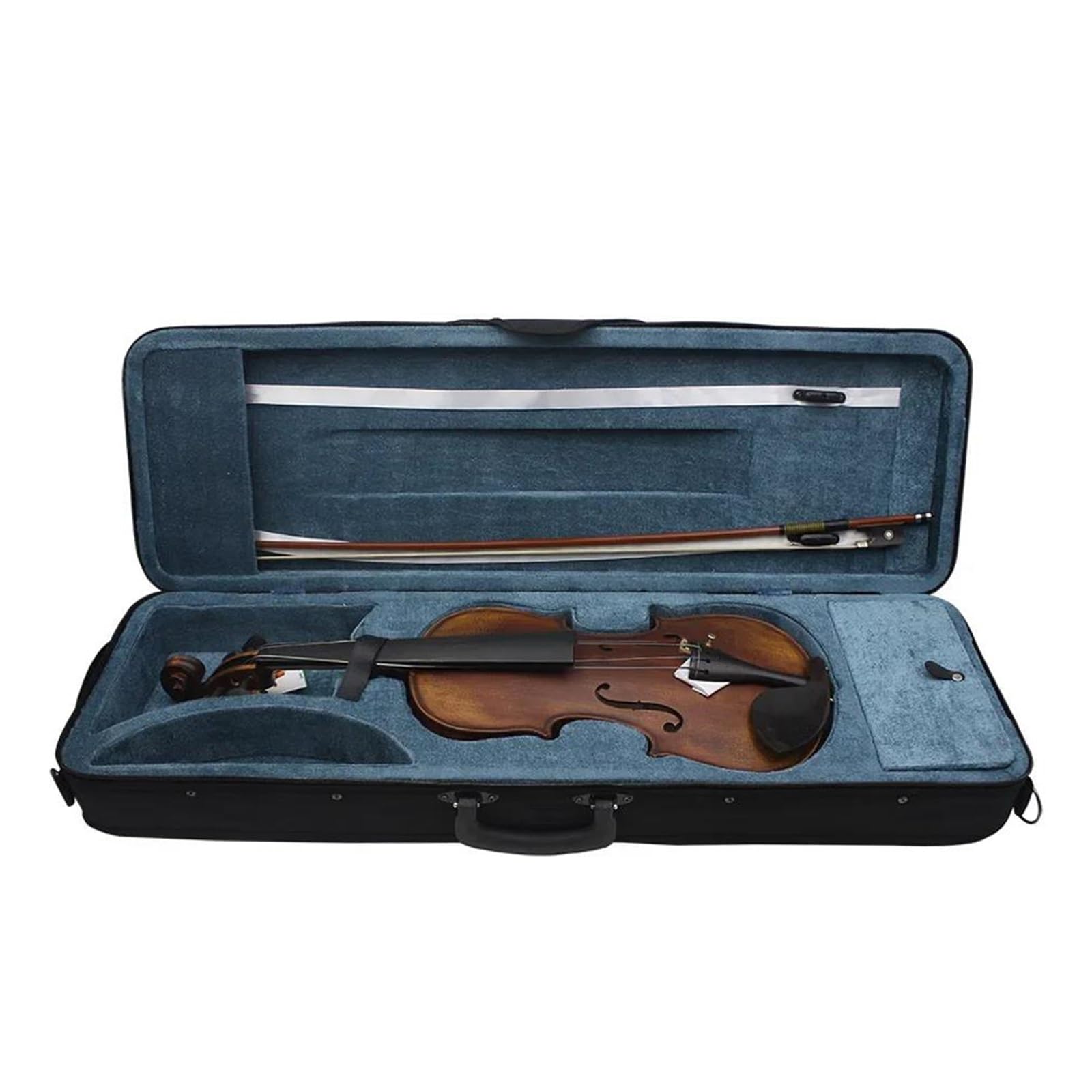 Kit Di Violino Professionale 4/4 Violino Acustico In Legno Massello Violino Con Custodia Arco In Abete Pannello Retro Violino Opaco Strumento Musicale Per Principianti