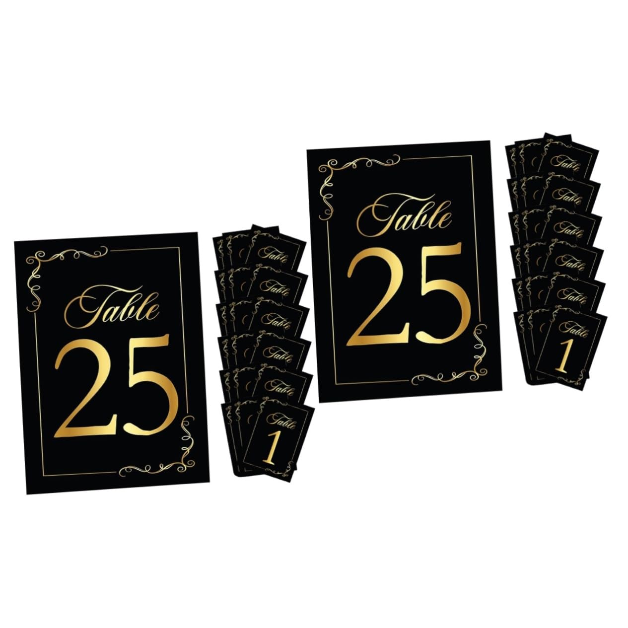 Zerodeko 2 Sätze Tischkarte Digitale Karte Kartentisch Hochzeitsmittelstücke Für Tische Platzkarten Rustikal Schwarze Tischnummern Gruß Runden Hochzeitstischnummern Papierstau 30 Stück * 2