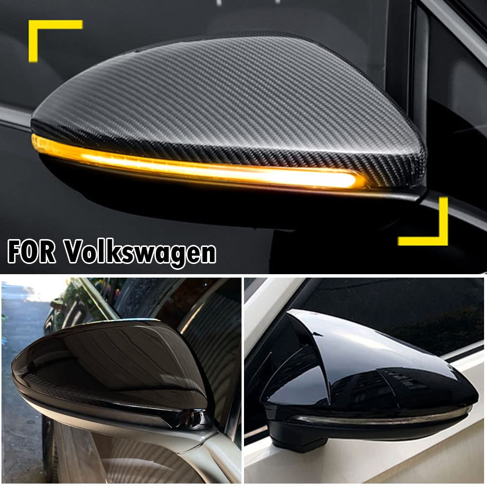 1 para osłony lusterek bocznych lewa i prawa do V-W Golf MK7 7.5 GTI 7 Golf 7 R (węgiel)