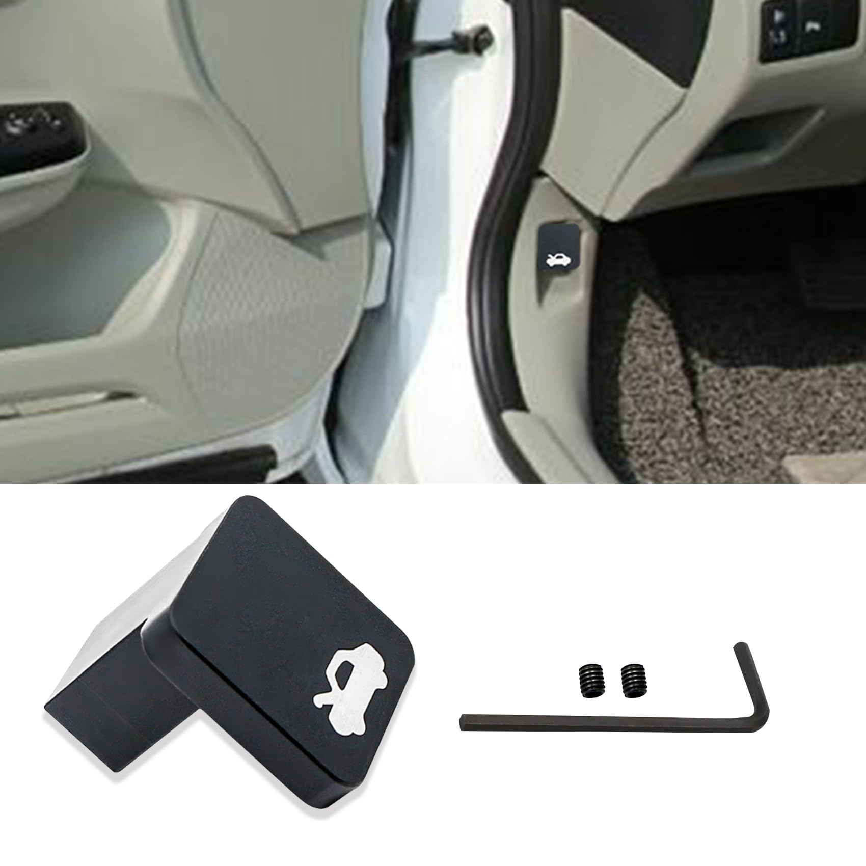 Aluminum Hood Latch Release Handle & Cable Repair Kit – Fits Honda Civic, CR-V, Element