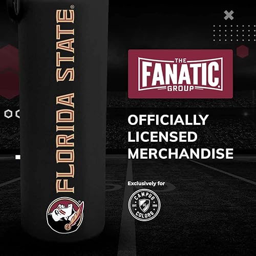 Vista 461 de Campus Colors Botella de agua de acero inoxidable de la NCAA, tapa giratoria, 24 onzas, clip de transporte, mantiene tus bebidas calientes o frías