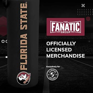 Campus Colors NCAA Stainless Steel Water Bottle - Twist on cap - 24 oz - Carry Clip - Keeps Your Drinks Hot or Cold for Hours