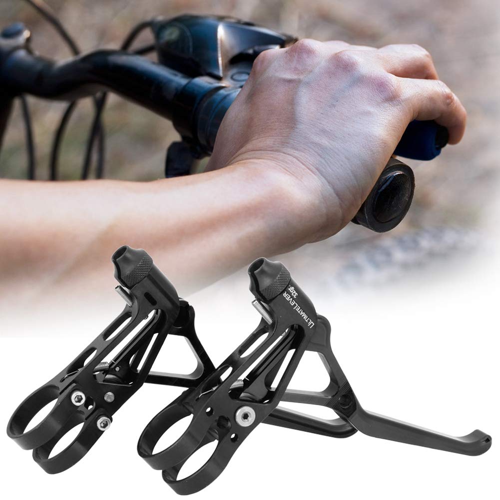 Leva del freno universale per bicicletta, leva del freno a V, ultra leggera, in lega di alluminio, per bici da strada pieghevole (nero)