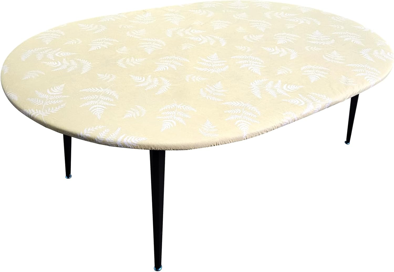Wonderla Oval Fitted Vinyl Tablecloth with Elastic Leaves