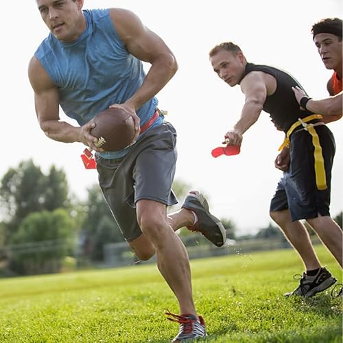 Vista 14 de Trained 10 cinturones de fútbol con bandera de hombre, juego de fútbol ajustable para 10 jugadores para equipos deportivos, entrenamiento