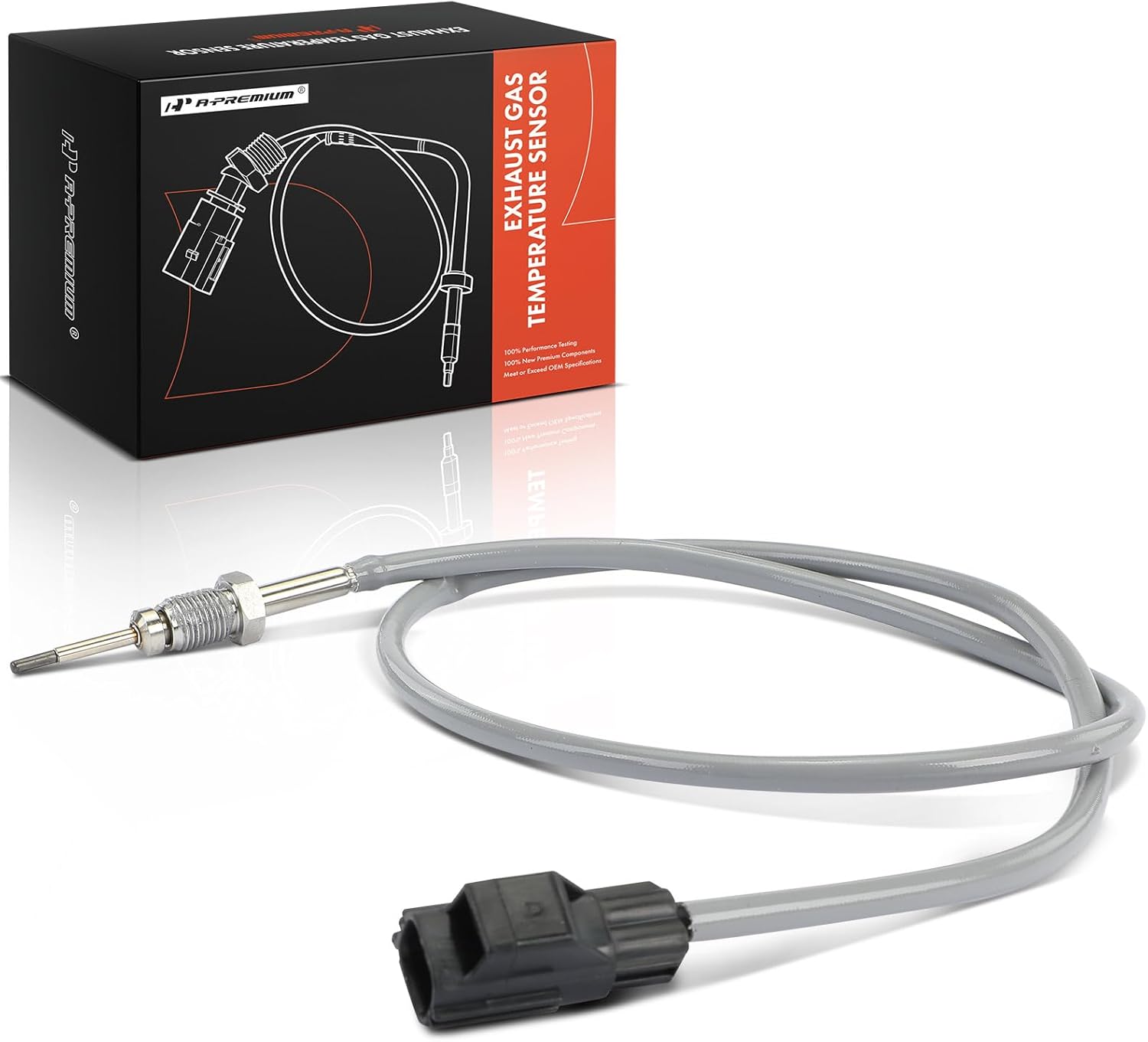 A-Premium Exhaust Gas Temperature Sensor Compatible with Land Rover Range Rover 2016-2017 3.0L, Range Rover Sport 2016-2017 3.0L, Rear - Replace# LR022894