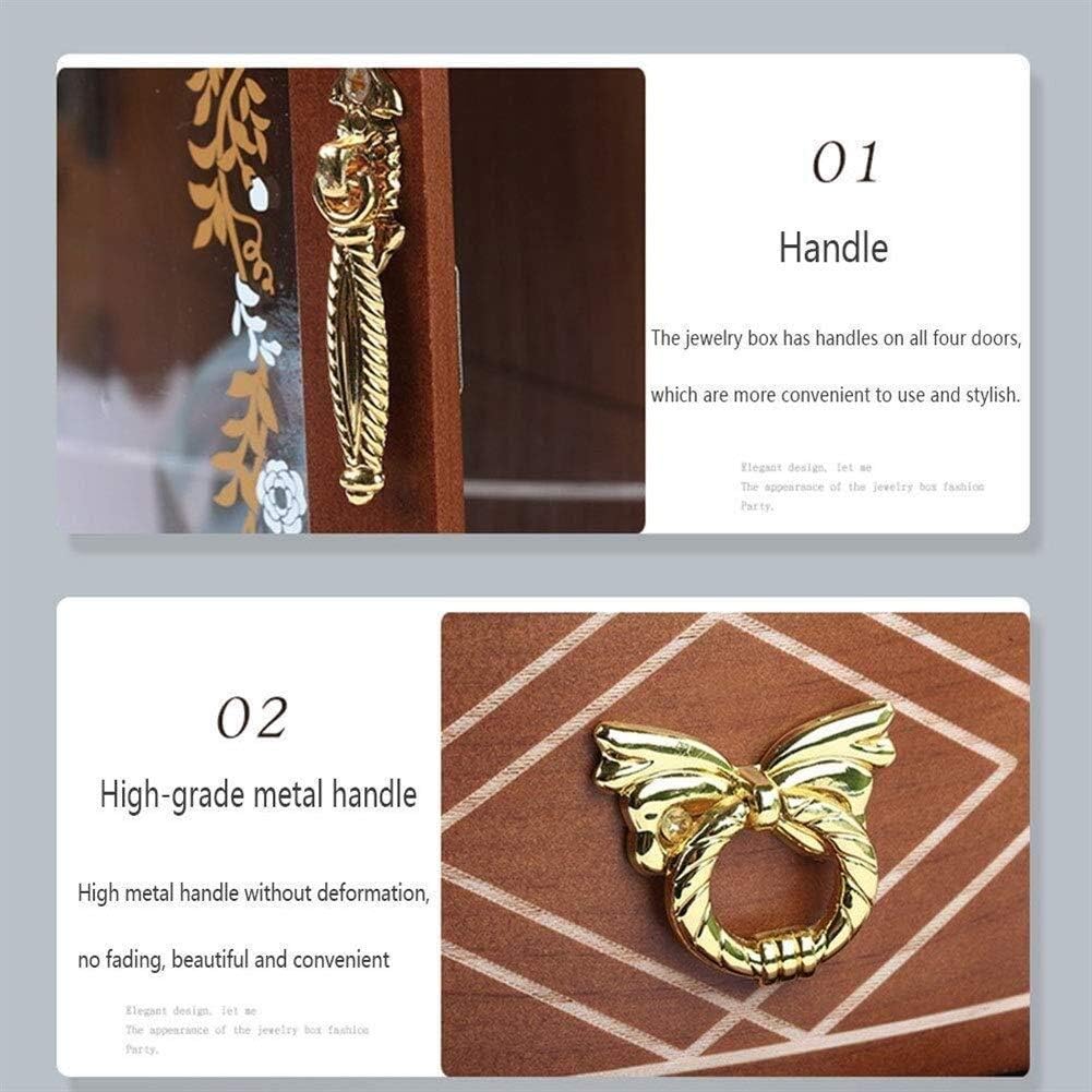 Gift for Women Jewelry Boxes Jewellery Chest Wooden European Style Retro Jewellery Boxes Large Capacity Jewelry Holder for Necklace Earrings Ring Bracelet New Year Presents