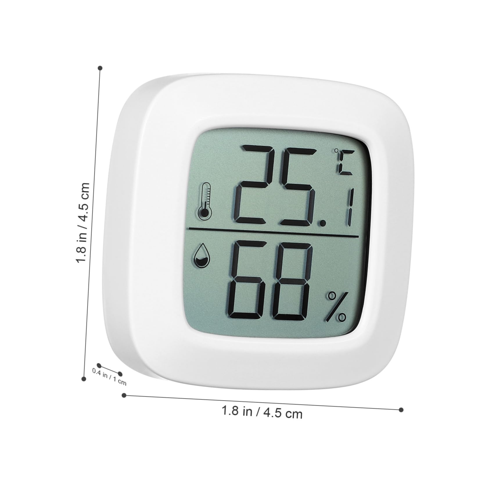 BESPORTBLE 3pcs Celsius Indoor Temperature Thermometer Decorative Thermometer Wall-Mounted Small Hygrometer car Digital Hygrometer White Temperature and Humidity Meter Magnet