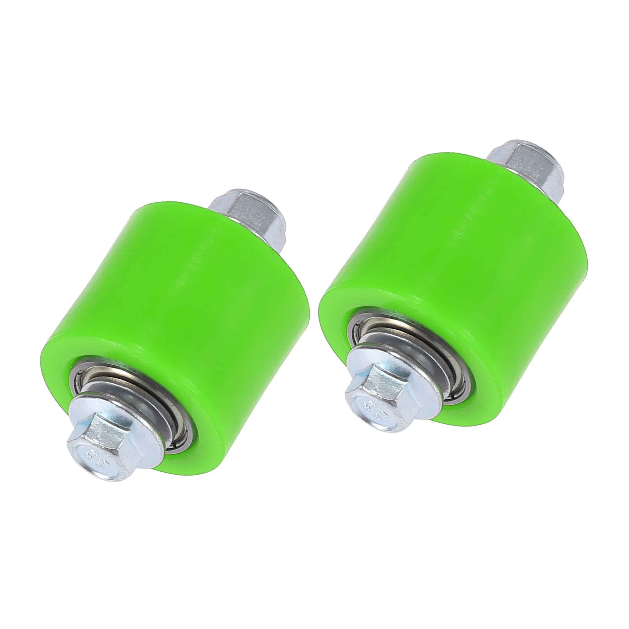 A ABSOPRO Cuscinetto a Rulli per Catena di Motocicletta 8mm Guida Ruota per Moto Stradali e ATV Verde (Set di 2)