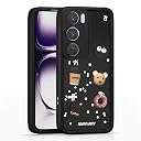 Pikkme Back Cover for Oppo Reno 12 Pro 5G | Cute Fun Cartoon 3D Bear Silicone Full Body Protection Bumper Cover (Black) gallery image