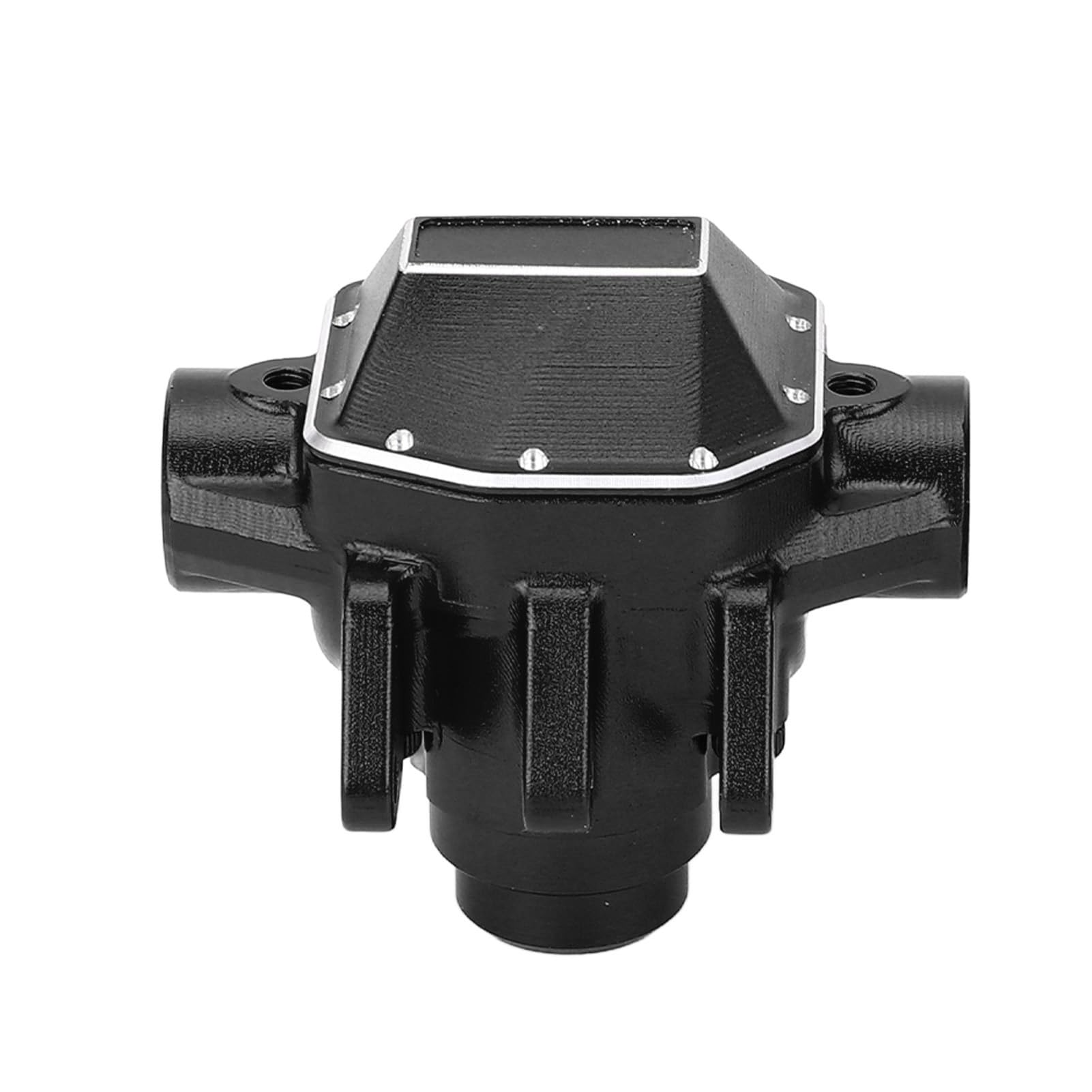 2-częściowy zestaw RC obudowa przedniej i tylnej osi ze stopu aluminium RC Crawler obudowa osi do SCX10 PRO (czarny)