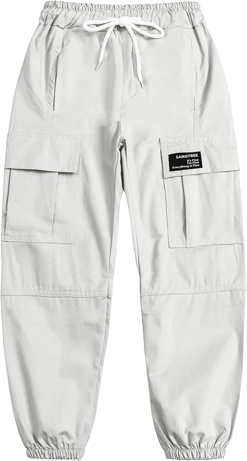 SANGTREE Girls & Womens Drawstring Cargo Jogger Pants,3 Years - Women 3XL - Picture 91 of 170