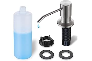 WEWE Stainless Steel Brushed Nickel Built in Soap Dispenser for Kitchen Sink