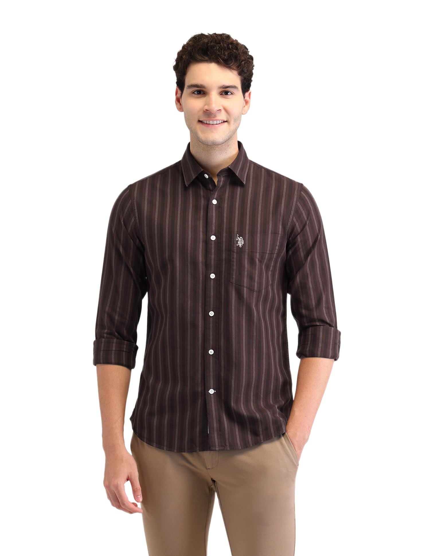 u.s. polo assn. Men's Striped Tailored Fit Shirt-picture-25