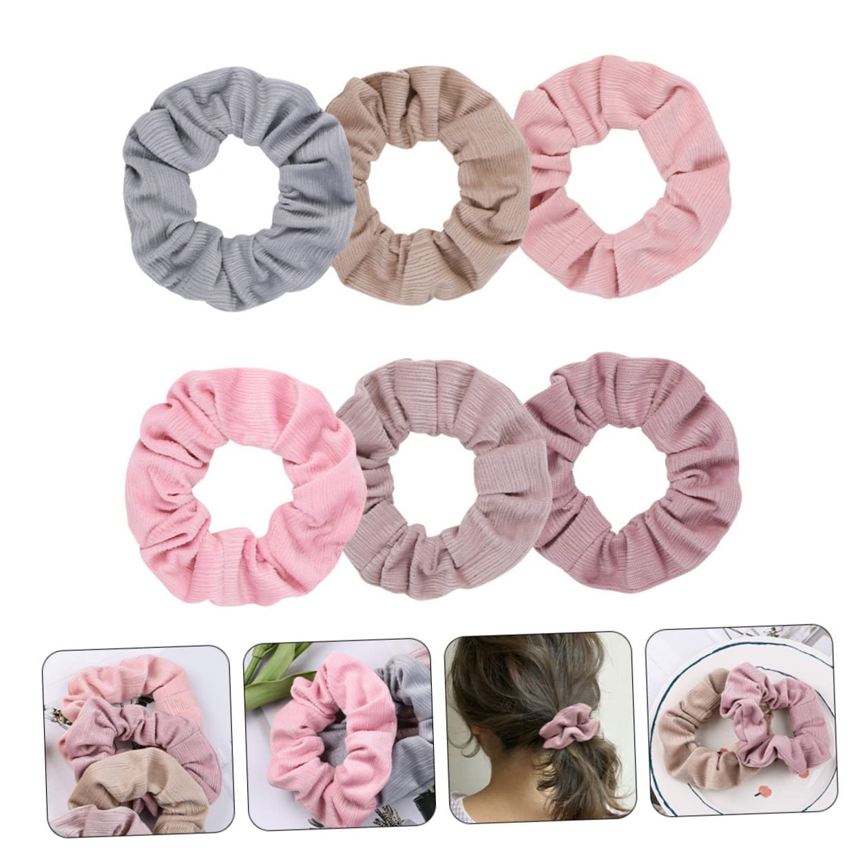 MAGICLULU 30 Piezas Anillo De Pelo Gomas Para El Pelo De Satén Scrunchy De Las Mujeres Accesorios Para El Cabello Para Mujeres Cuerdas Para El Cabello Banda Elástica Salvaje Paño