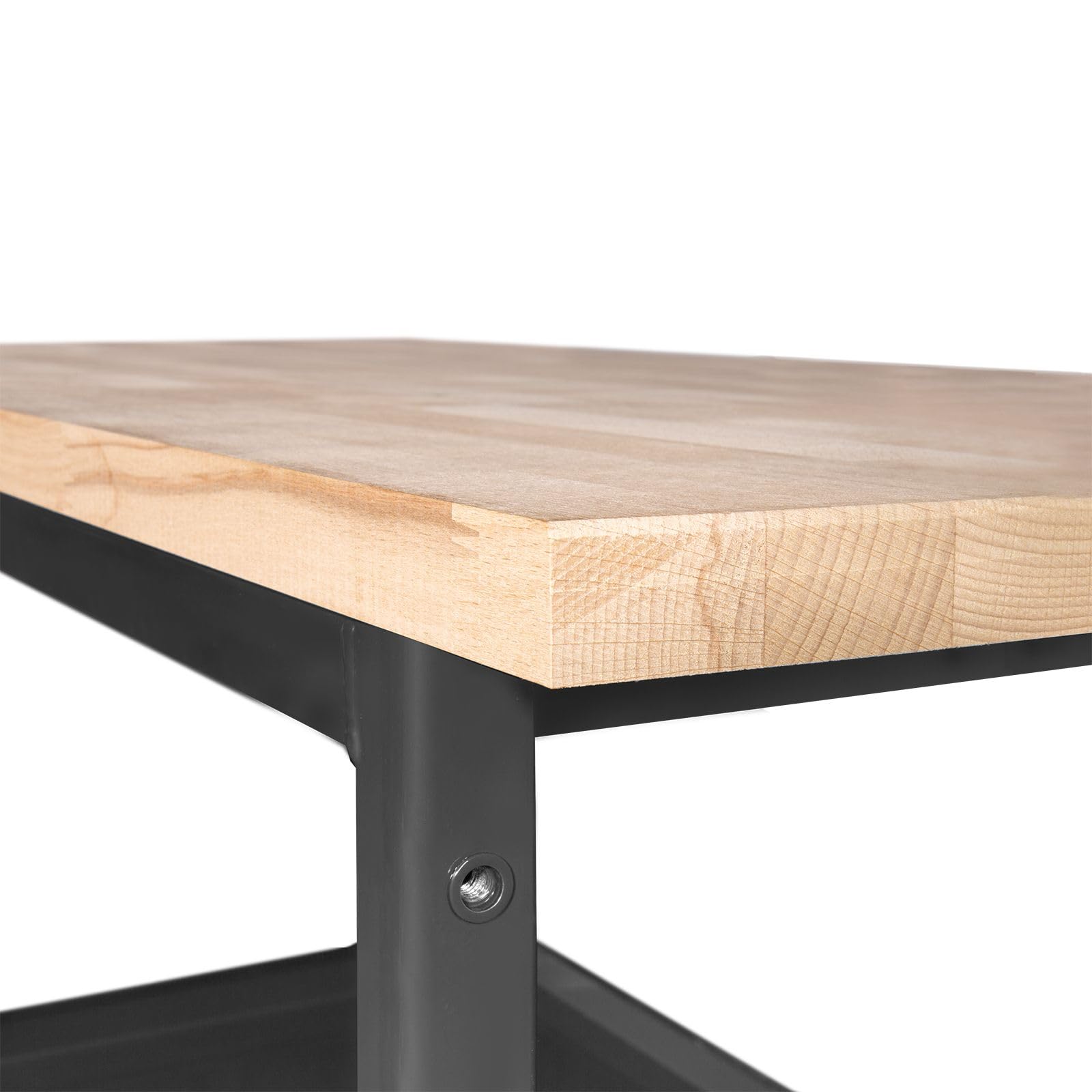 Mobile Werkbank Anthrazit RAL 7016 – 1300 x 600 x 827 mm – 500 kg Traglast – Mobiler Arbeitstisch mit Ablageboden für Werkstatt, Garage & Industrie – Profi Werktisch mit Rollen