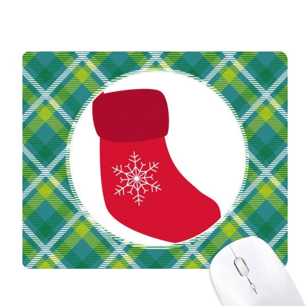 Tapis de souris Noël flocon chaussette surface lisse haute précision