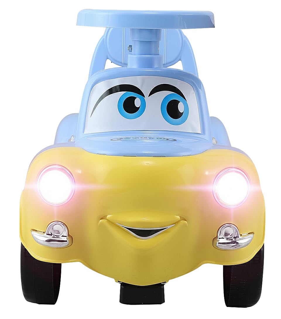 JoyRide ToonCar Kids Ride-On Toy Car with Musical Horn Storage and Backrest, for Ages 1+ Years (Yellow)-image-24