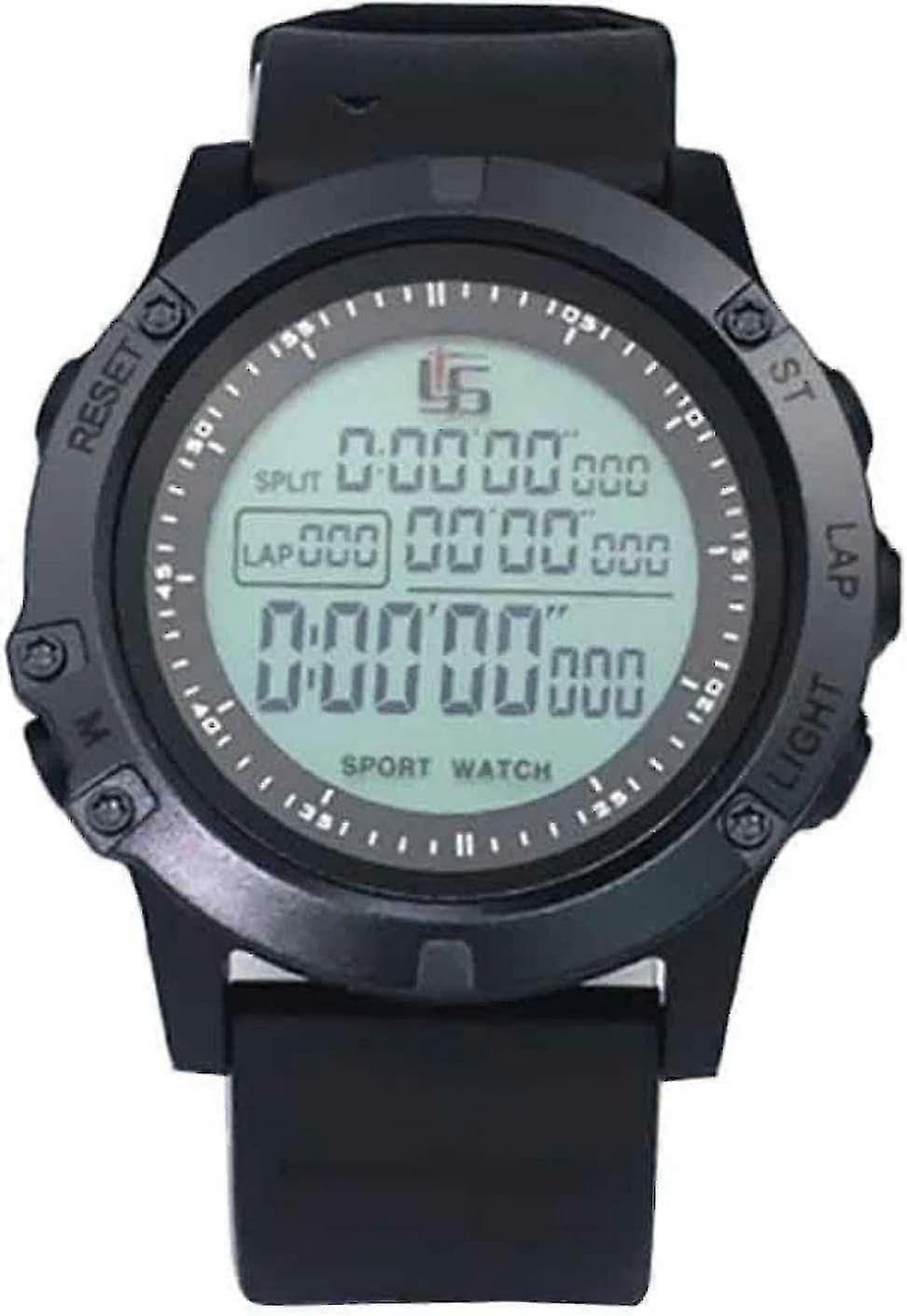 Orologio da arbitro di calcio con timer, timer, luce notturna, conto alla rovescia, cronometro, insegnante di sport, grande quadrante (nero) CY