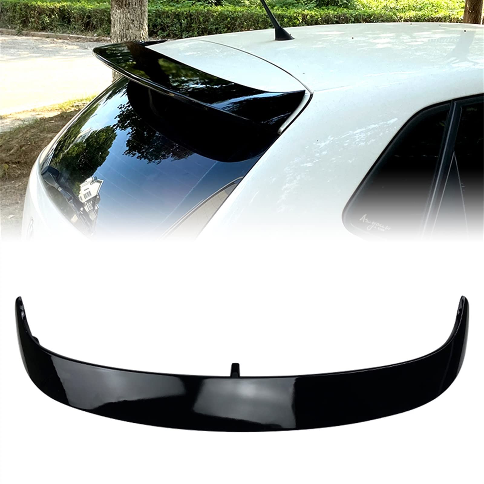 Aileron de toit arrière de voiture noir brillant en ABS pour Polo 6R 6C 2011-2017