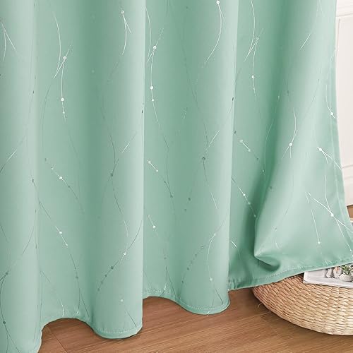 Miniatura 6 de BUHUA Paneles de cortina blackout para sala de estar, cortinas grises con aislamiento térmico, cortinas de ventana para dormitorio, 72 pulgadas de