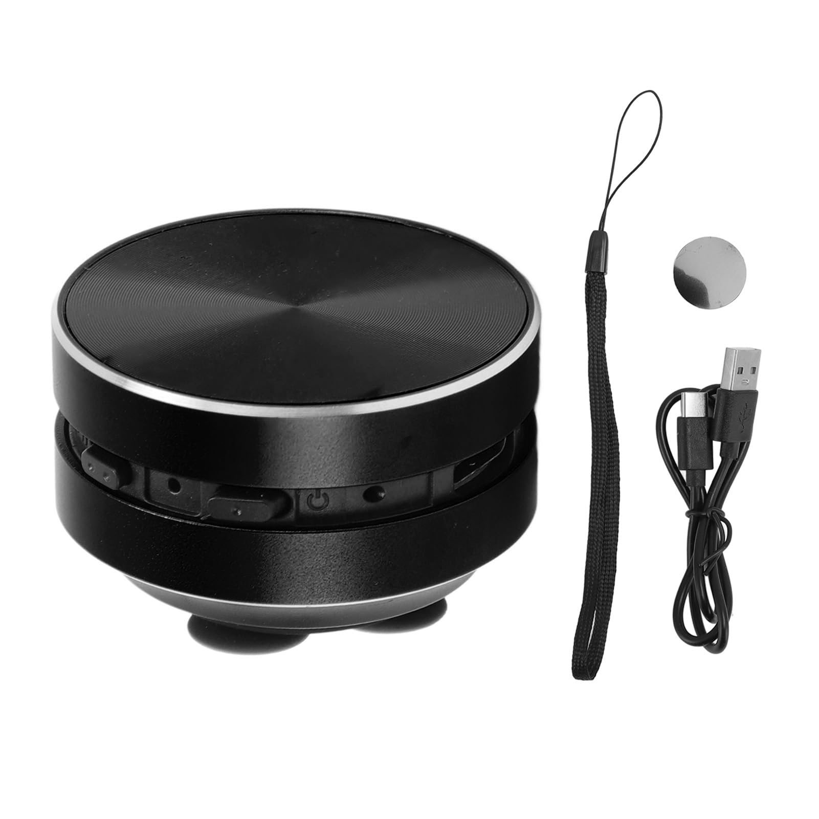 Zunate Głośnik Bluetooth z przewodem kostnym, przenośny, bezprzewodowy głośnik z przyssawką, stereo Bass, przenośny, mały, bezprzewodowy głośnik do łazienki, na zewnątrz (czarny)