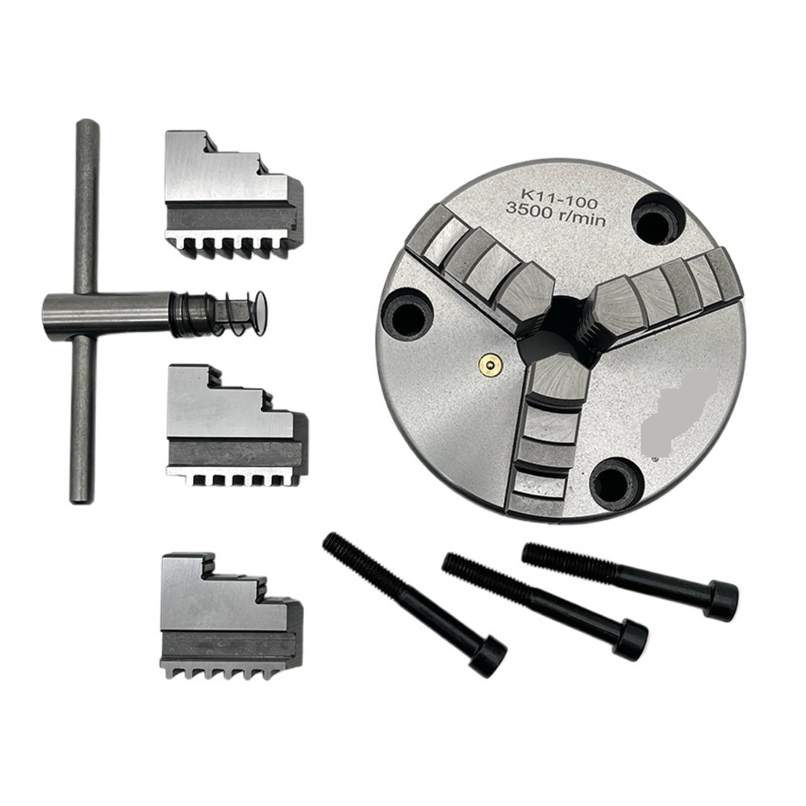 Uchwyt tokarski 100 mm K11-100 uchwyt przedni szczęki 3-otworowe samocentrujące mini ręczne do metalu