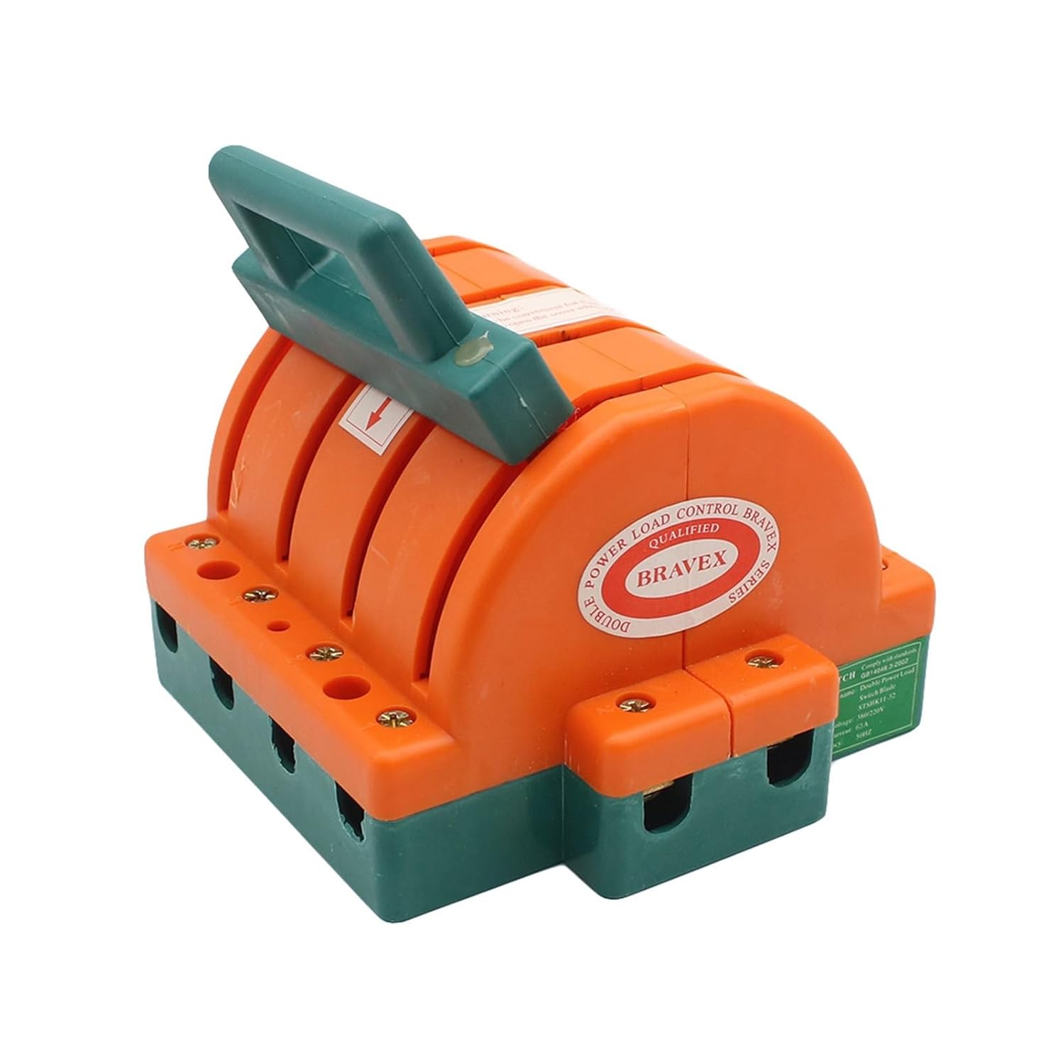 4P Knife Switch 32A 63A 100A 160A 225A Two-Phase Knife Switch high Power 220V Double Throw Disconnector(4P 63A)