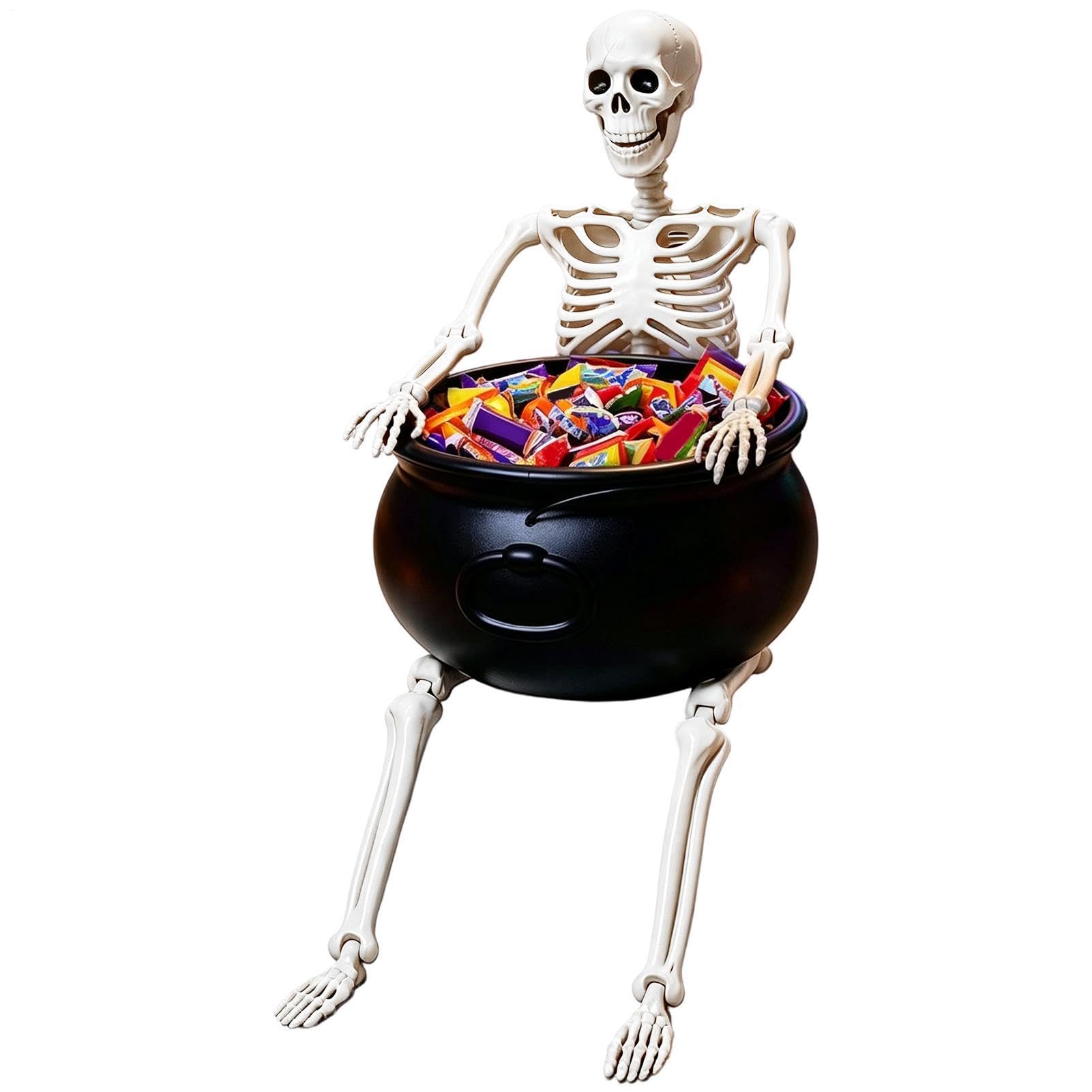 Halloween scheletro Candy Bowl Halloween scherzo spettrale ornamento