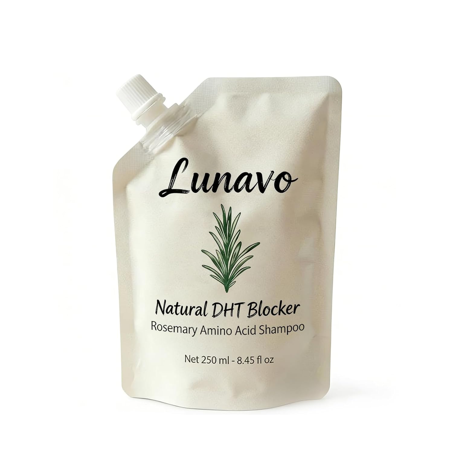 Lunavo Rosemary Amino Acid Shampoo, nourishes scalp and strengthens hair, unisex scalp care, 8.45 fl oz (250 ml)
