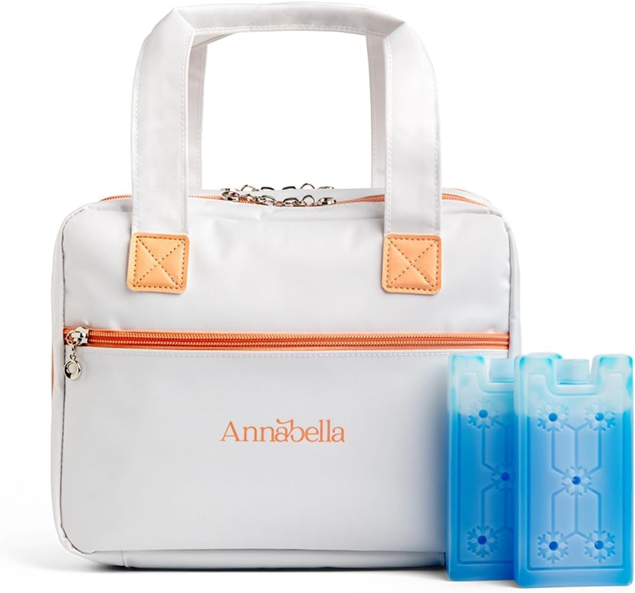 ANNABELLA Breast Pump Bag with Included Ice Packs, Insulated Portable Breast Pump Bag with Cooler