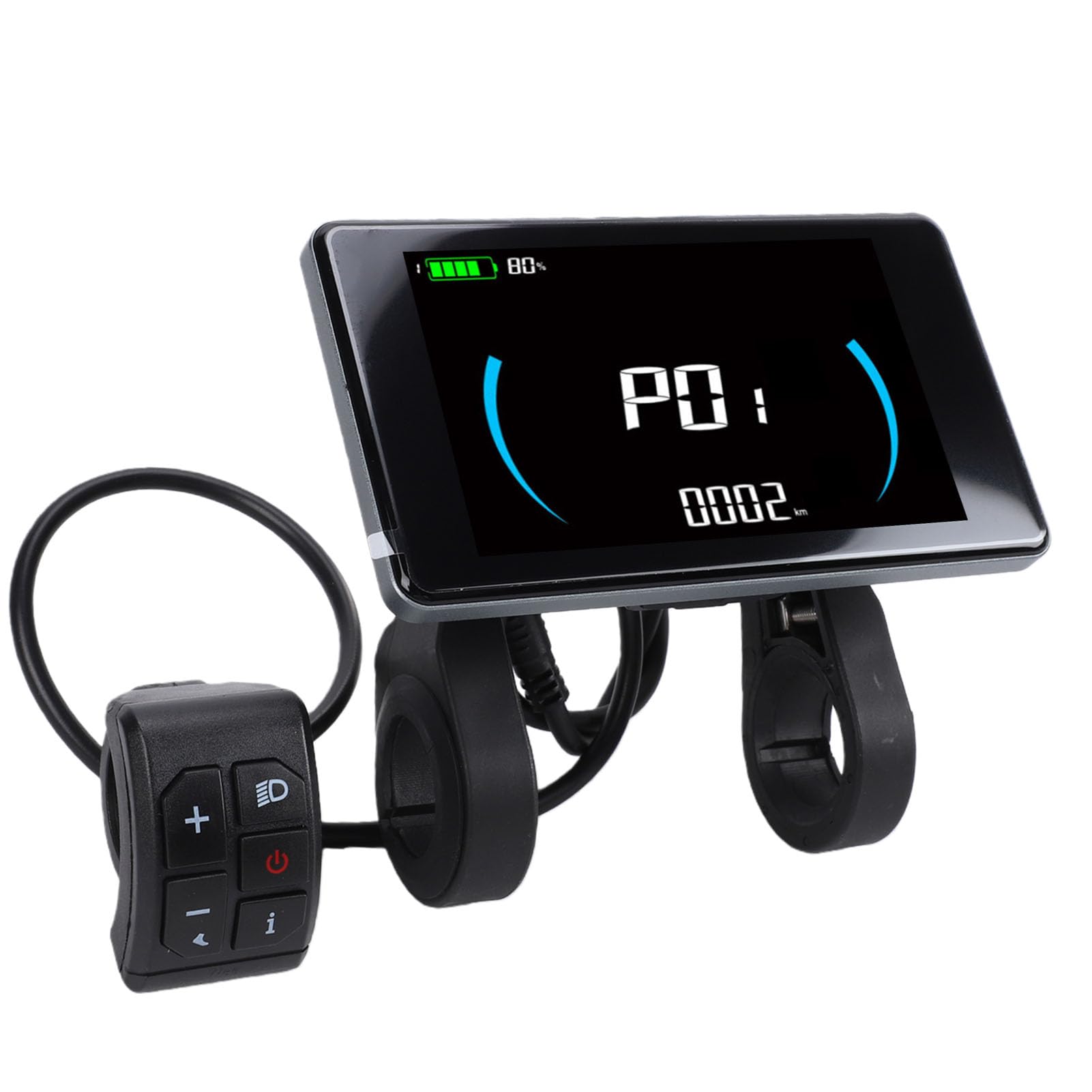 Generic Pannello Display LCD per Scooter Elettrico Comodo Pannello di Controllo per Visualizzazione velocità e Livello Batteria per Pendolari