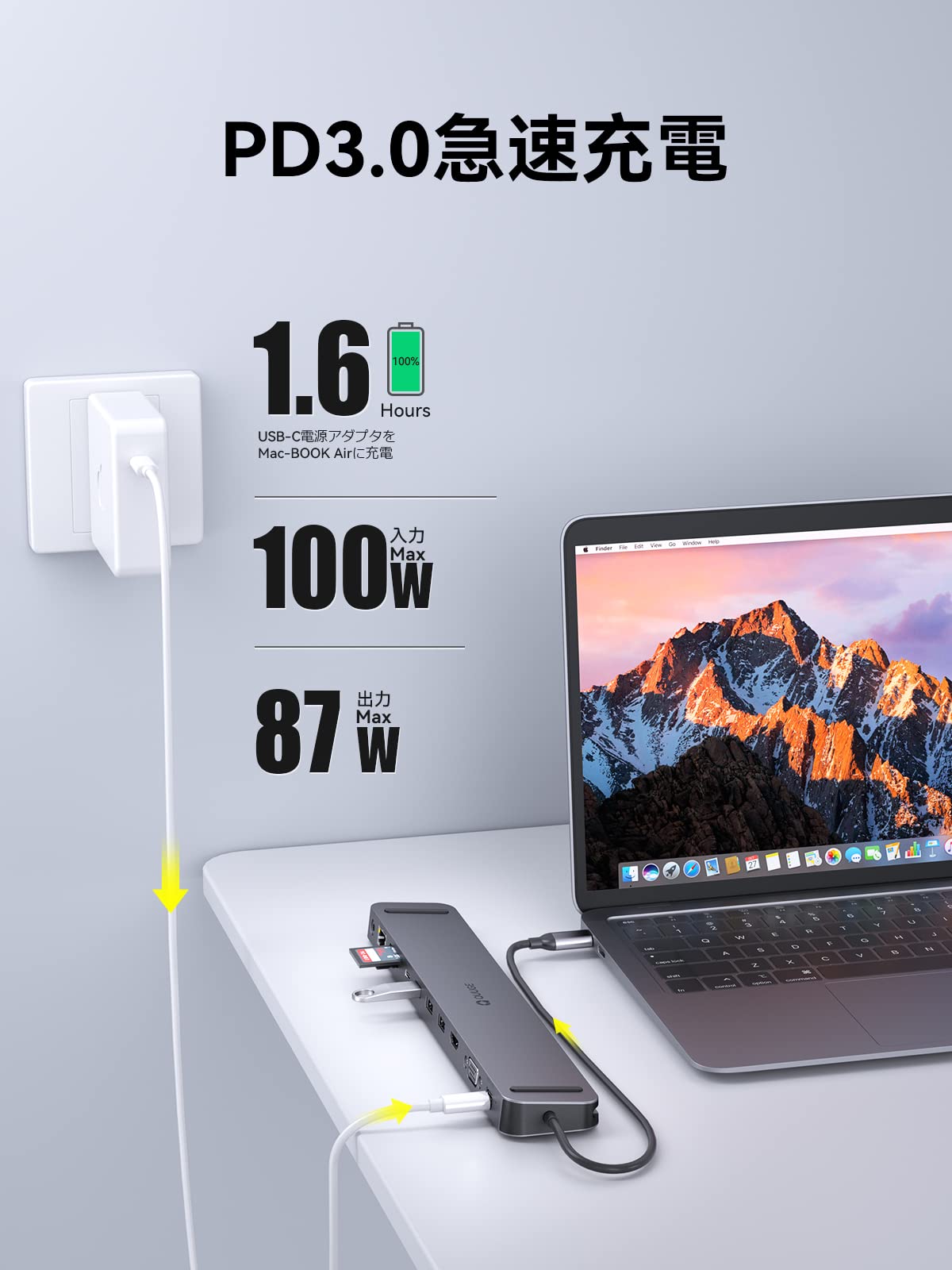 ☆送料無料 Type-Cハブ 11 in 1、USB Cハ USB2.0 142 Omars USB Type C ハブ 11-in-1 トリプルディスプレイ ドッキング