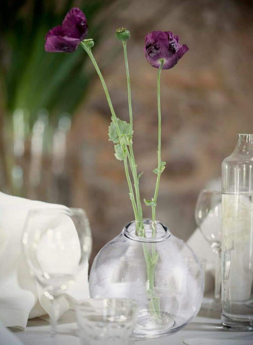 Amazon.co.jp: Serene Spaces リビングガラス製つぼみ花瓶 台座花瓶