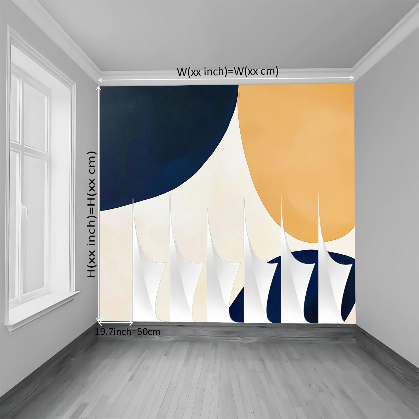 Panoramiczna tapeta ścienna z włókniny 3D minimalizm geometria kolorowe bloki dekoracyjna tapeta ścienna, obrazy ścienne do sypialni i salonu, dekoracja ścienna, 350 x 256 cm, beżowa